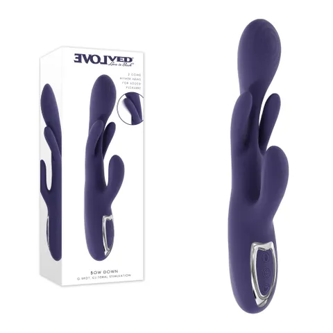 Evolved: Bow Down Rabbit Vibrator Purple