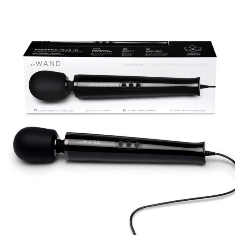 Le Wand: Plug In Vibrating Massager Black