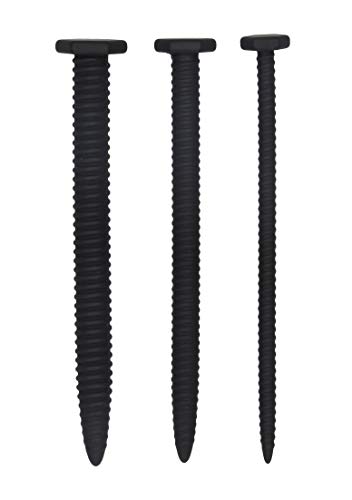 Ouch!: Silicone Screw Plug Set Urethral Sounding Black 89 g