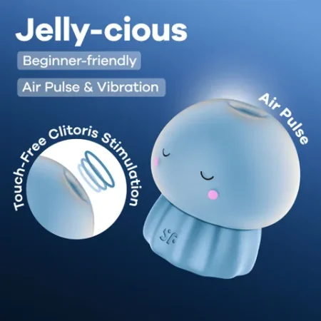 Satisfyer: Jelly-cious Double Air Pulse Vibrator Blue
