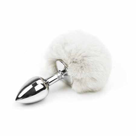 Love in Leather: Bunny Tail Medium White