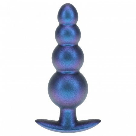 OUCH! Beaded Anal Plug Metallic Blue