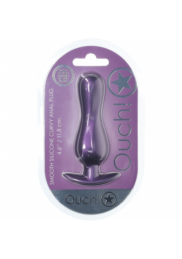 OUCH! Curvy Anal Plug Metallic Purple