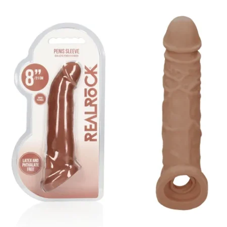 Real Rock: Penis Sleeve 8" Tan