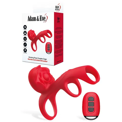 Adam & Eve: Vibrating Rose Couples Cage