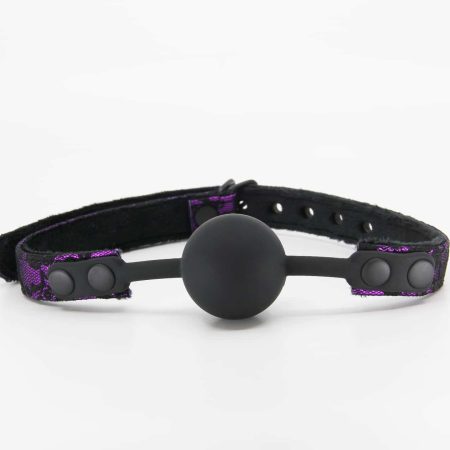 Love in Leather: Purple Lace Gag