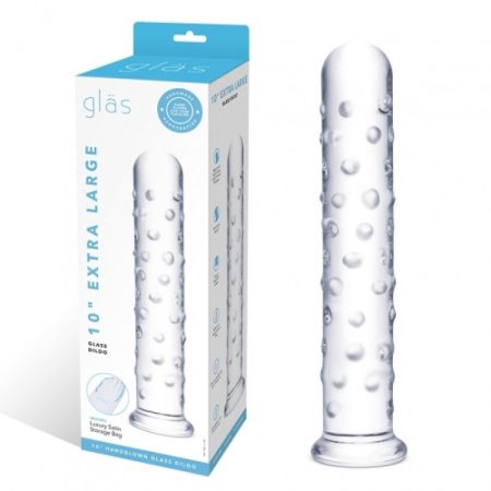 Glas: 10" Extra Large Glass Dildo