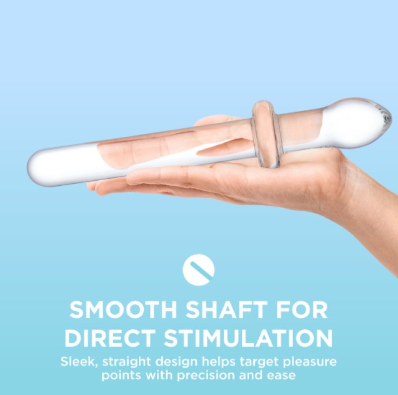 Glas: 9.25" Classic Smooth Dual-Ended Dildo - Image 2