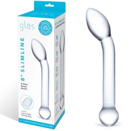 Glas: 8" Slimline G-Spot Glass Dildo