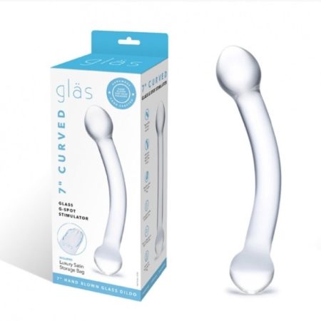 Glas: 7" Curved Glass G Spot Stimulator