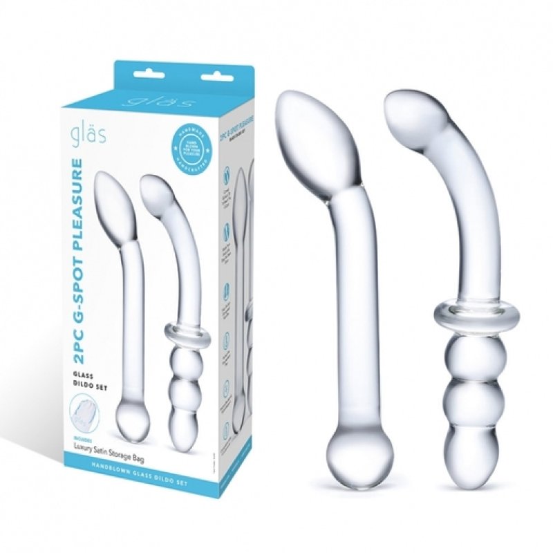 Glas: 6" 2Pc G-Spot Pleasure Dildo Set