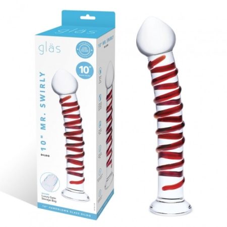 Glas: 10" Mr Swirly Glass Dildo