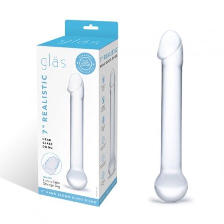 Glas: 7" Realistic Head Glass Dildo