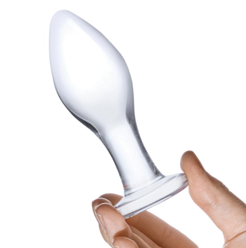 Glas: 4" Classic Glass Butt Plug - Image 2