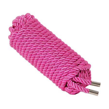 Love in Leather: Hot Pink Satin Rope 10m