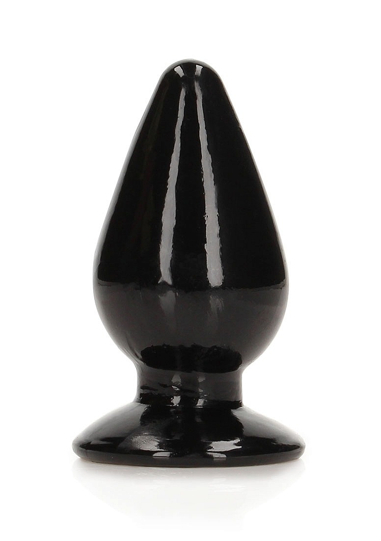 RealRock: Crystal Clear Anal Plug 3.5" Black