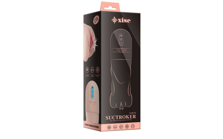 XISE: Suctroker Dual Density Vibrating Sucking Vaginal Masturbator V2