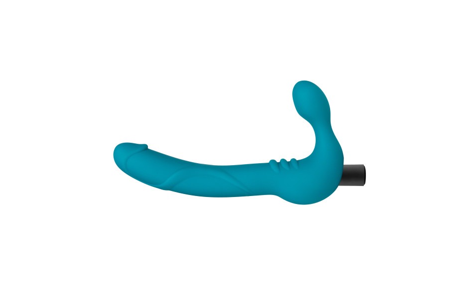 Temptasia: Luna Strapless Silicone Dildo Teal - Image 2