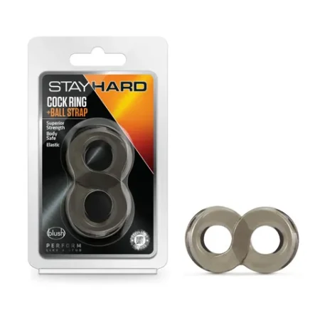 Stay Hard: Cock Ring + Ball Strap Black