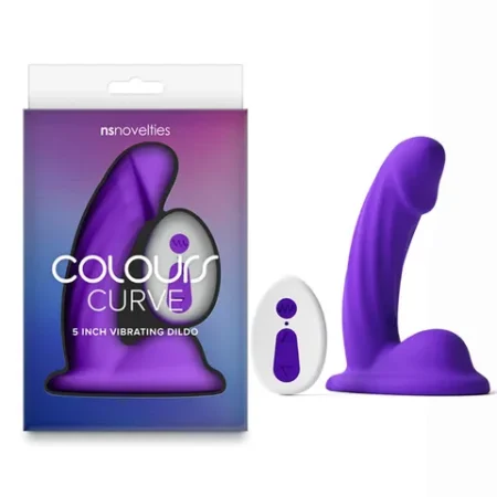 NSNovelties - Colours Curve Vibrating Dong - 5" - Purple