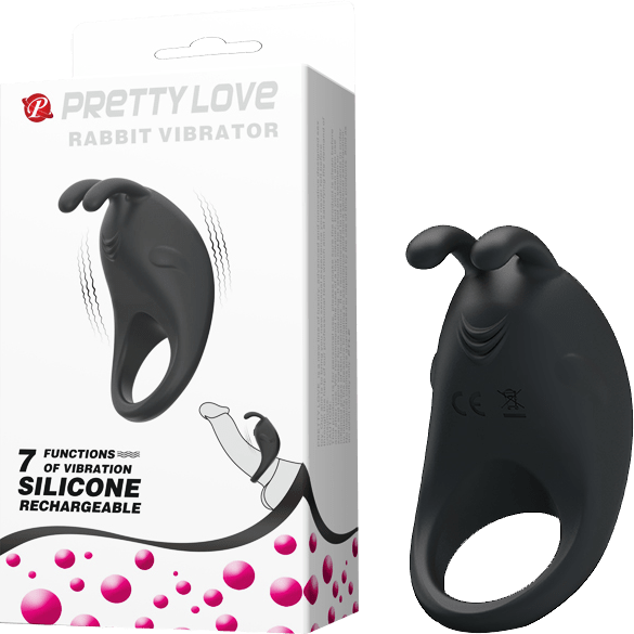 Pretty Love: Rechargeable Rabbit Vibrator Cock Ring