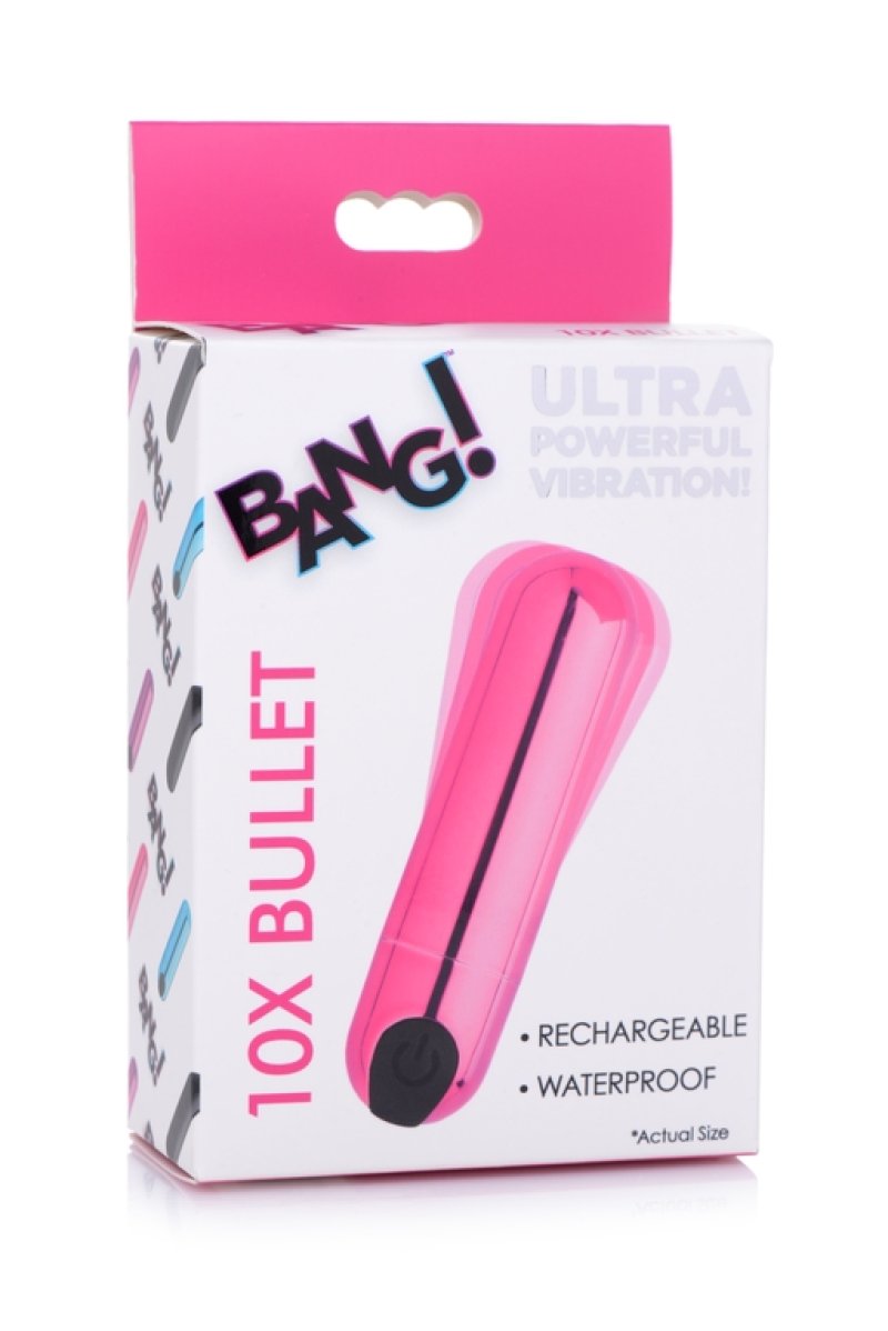 XR Brands: Bang! 10x Vibrating Metallic Bullet Pink